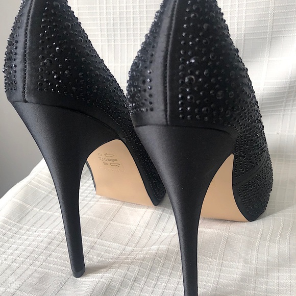 Aldo Black Crystal Embellished High Heels - Picture 4 of 5